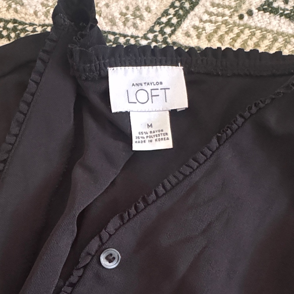 LOFT Black Cardigan Sweater - Picture 6 of 7